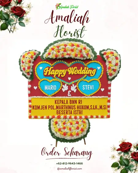 Papan Bunga Pernikahan Kendari Caddi